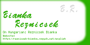 bianka reznicsek business card